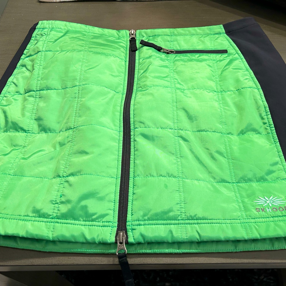 Green Quilted Women's Skirt